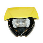Headlight Lamp for PIT Trail Dirt Motorcycle MX Bike (Yellow/Black)