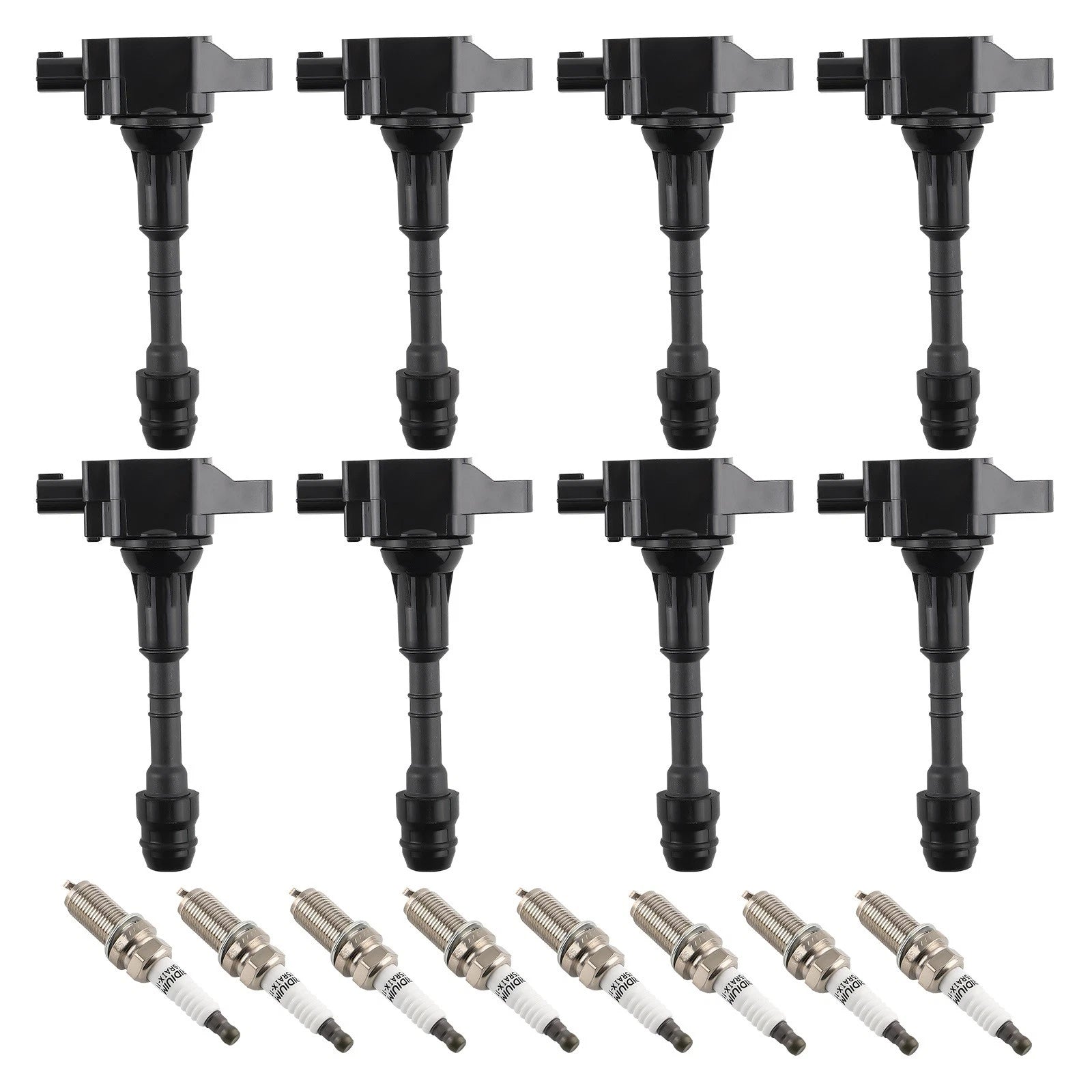 Set of 8 Ignition Coils and Spark Plugs for Infiniti QX56 (2004–2010)