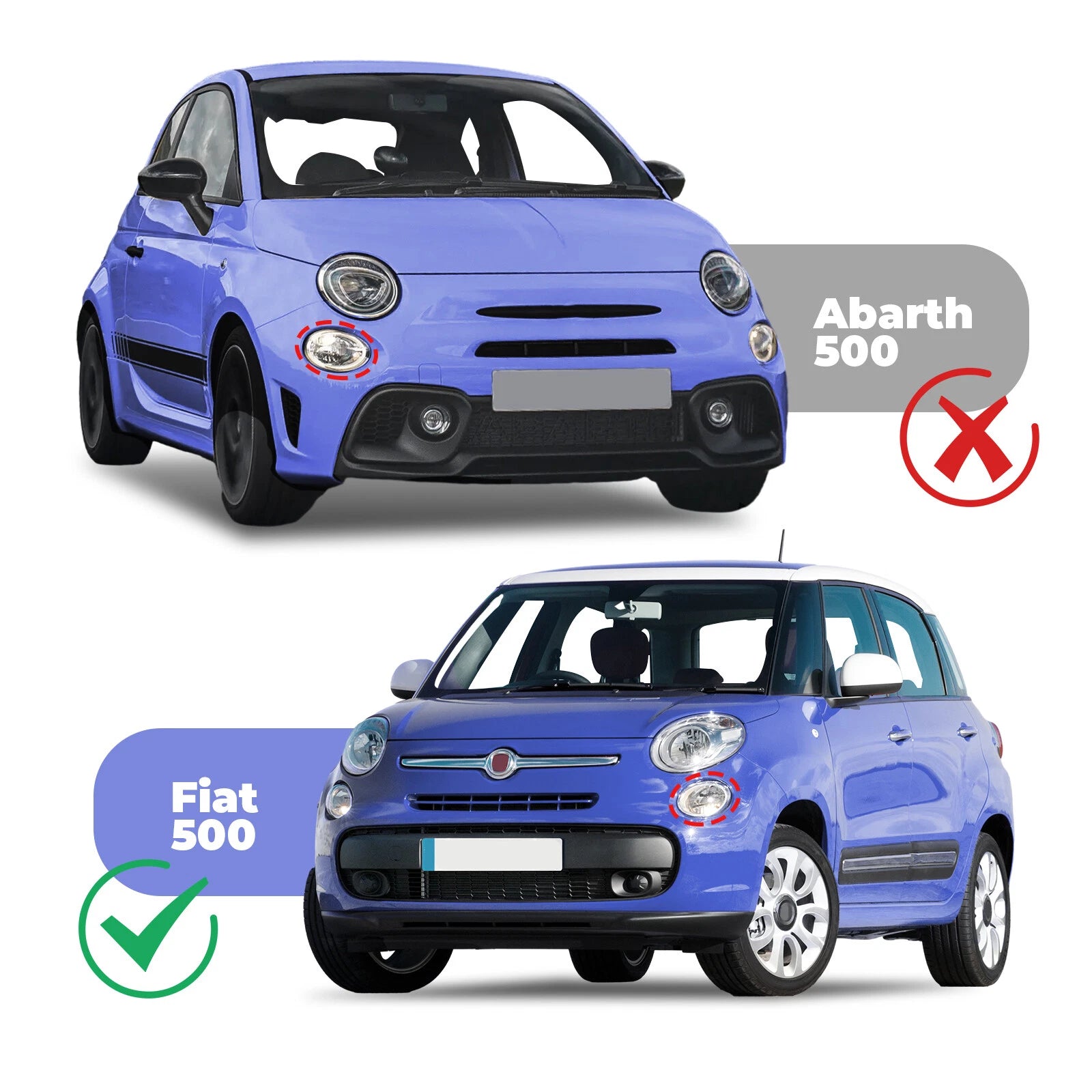 Turn Signal Light Set for Fiat 500 (2012-2017)