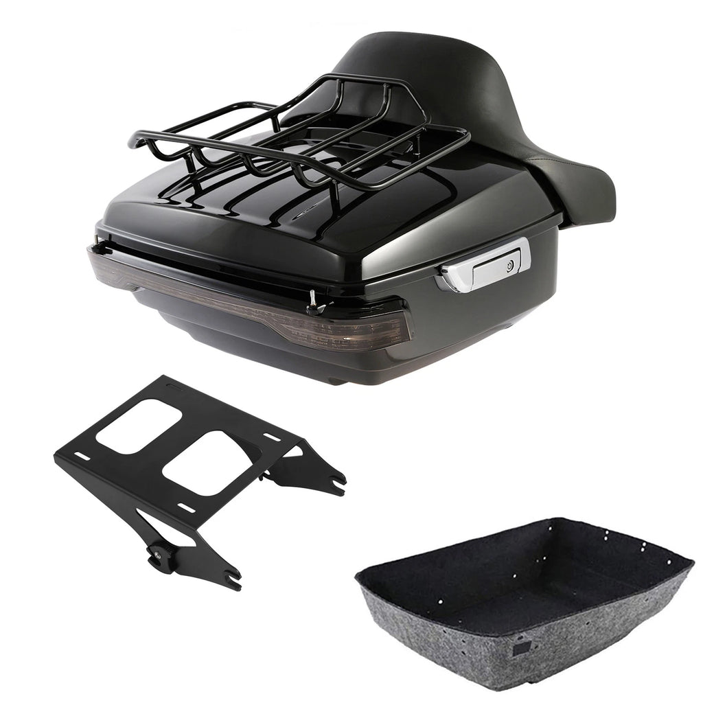 LED Trunk Luggage Pad Mount Rack for Harley Touring (2014–2026)