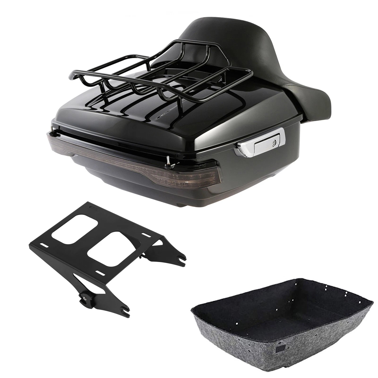 LED Trunk Luggage Pad Mount Rack for Harley Touring (2014–2026)