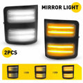 Sequential Amber/White LED Side Mirror Marker Light for Ford F250 F350 (2008–2016)