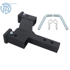Adjustable Dual Hitch Extender for Towing (2in to 8in Rise/Drop)