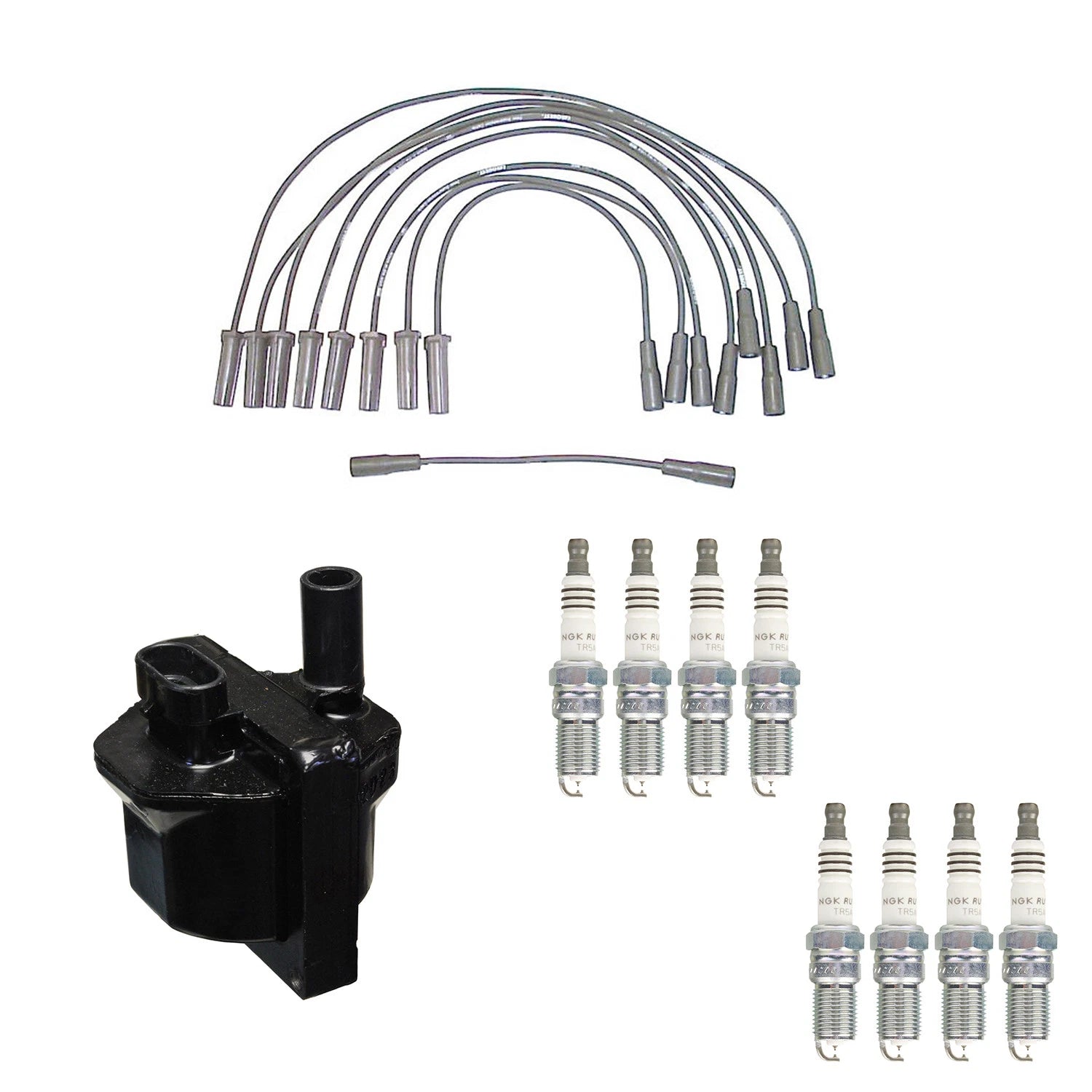 Denso Ignition Coil Wires & NGK Ruthenium Spark Plugs Kit for Express 3500 (2003–2023)