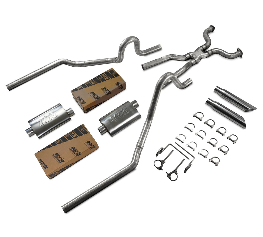 Borla Dual Exhaust Mufflers with Slash Cut Tips for P71 Crown Vic (2004–2011)