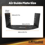 Universal Aluminum Intercooler Air Duct Shroud Kit Adjustable 600–300mm