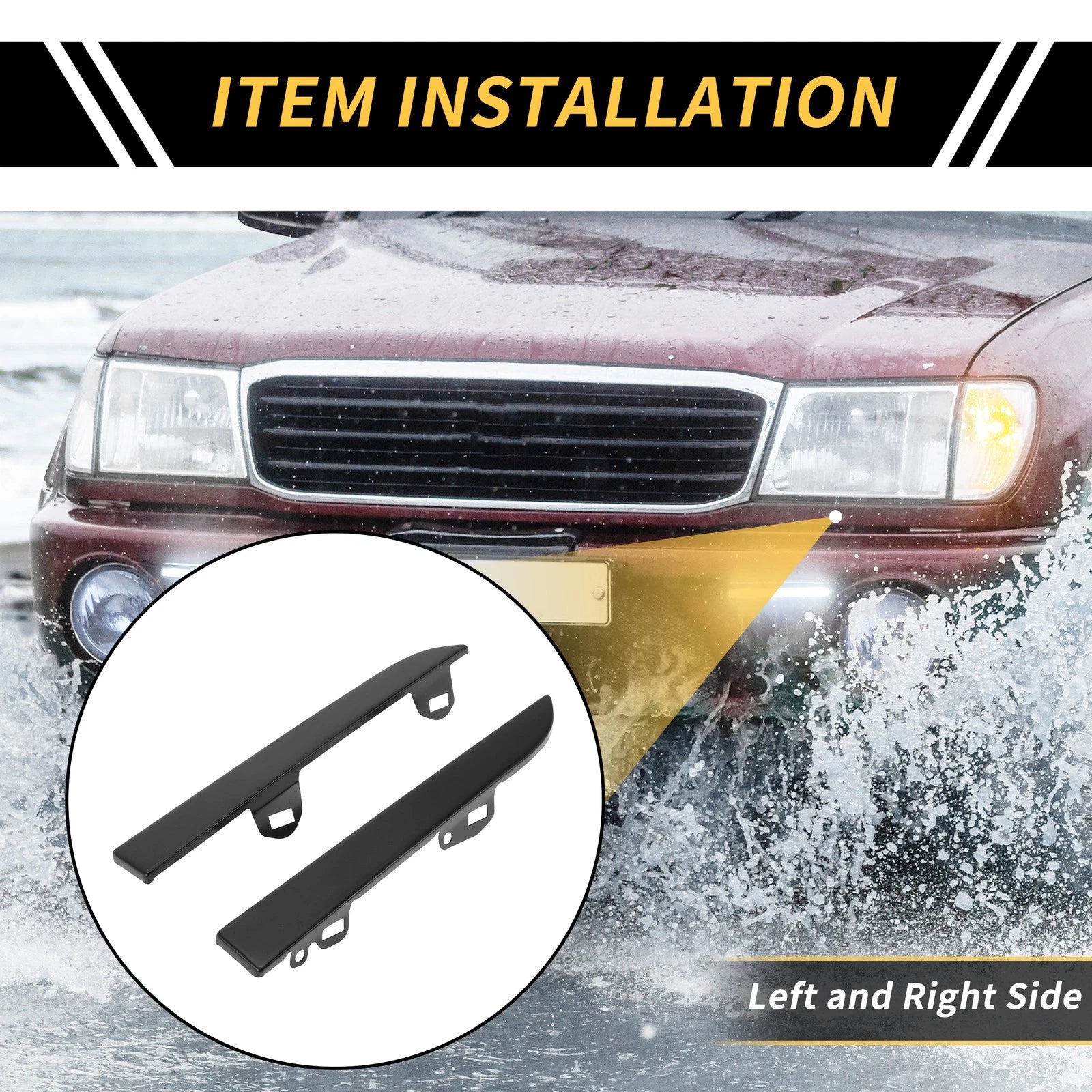 Pair Front Bumper Grille Headlight Filler for Toyota Tacoma (2001–2004) No. 5251335060