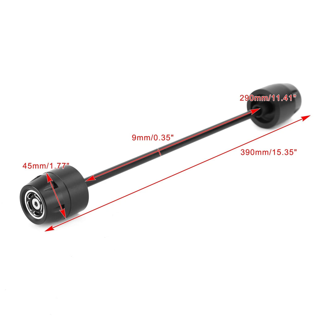 Rear Axle Fork Sliders Crash Bobbins Black for Ducati Scrambler (All Models)