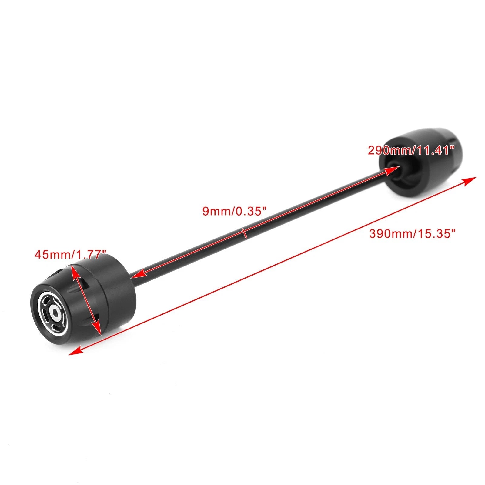 Rear Axle Fork Sliders Crash Bobbins Black for Ducati Scrambler (All Models)