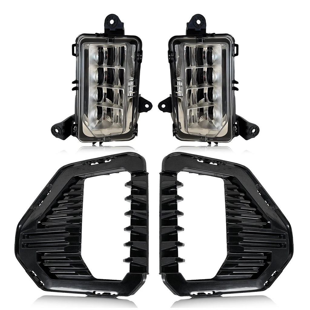 Set of 2 Front LED Fog Lights for GMC Sierra 1500 (2019–2022) W/Bezels