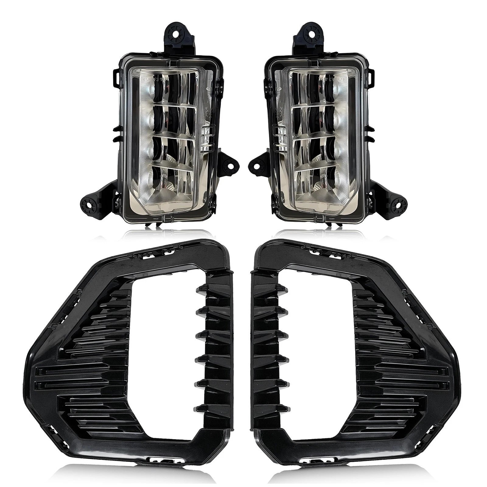 Set of 2 Front LED Fog Lights for GMC Sierra 1500 (2019–2022) W/Bezels