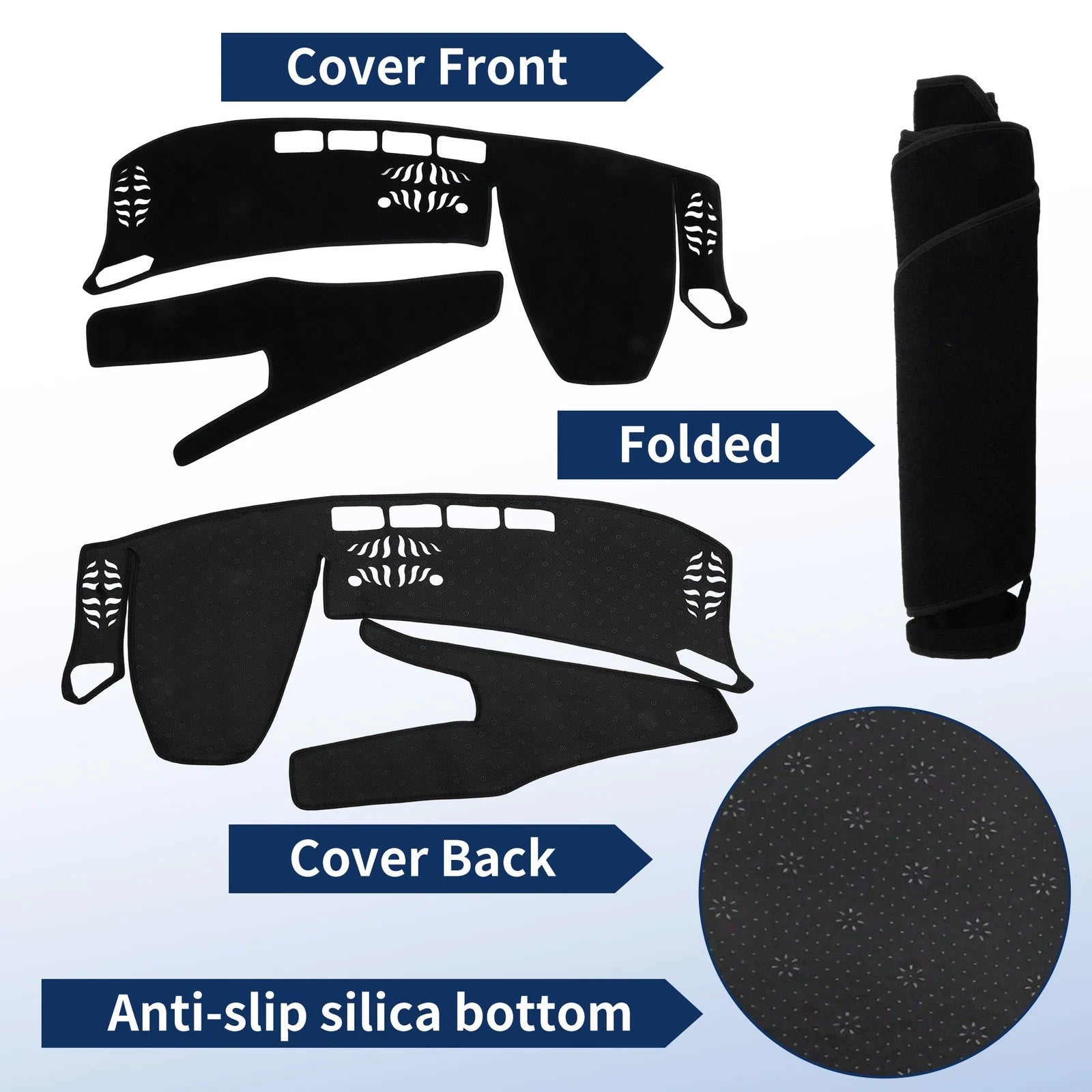 Dash Cover for Lexus UX UX200/UX250h (2019–2020) Polyester Black Set of 1