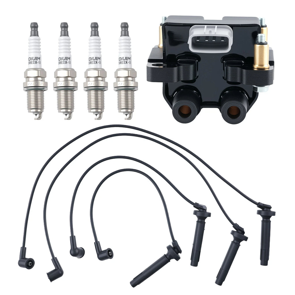 Ignition Coil Set with Iridium Plugs & Wires for Subaru 2.5L H4 (2009–2011)