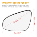Left Side Heated Mirror Glass with Backing Plate 87961-F4010 for Toyota C-HR (2017–2023)