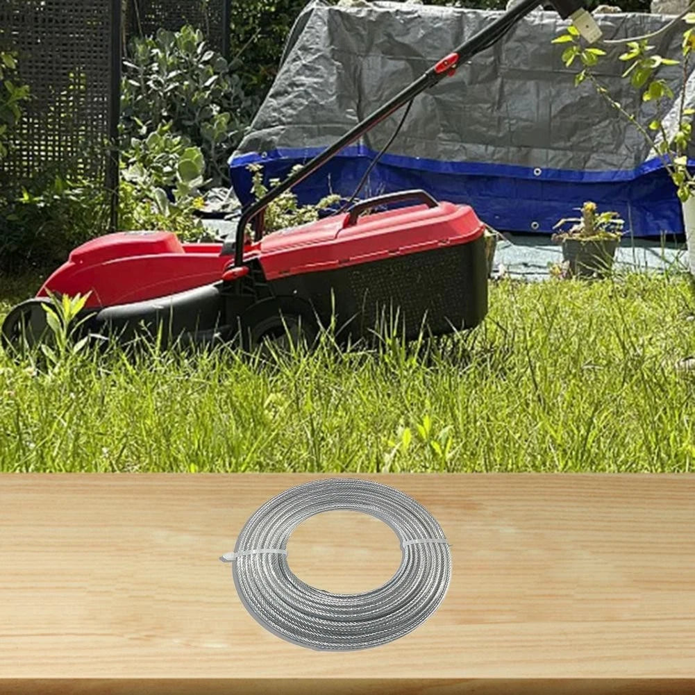 Set of 2 Steel Trimmer Line 15 Meter for Lawn Trimmers