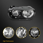 Set of 2 Headlight Assemblies for Dodge Challenger (2008–2014) Black Housing