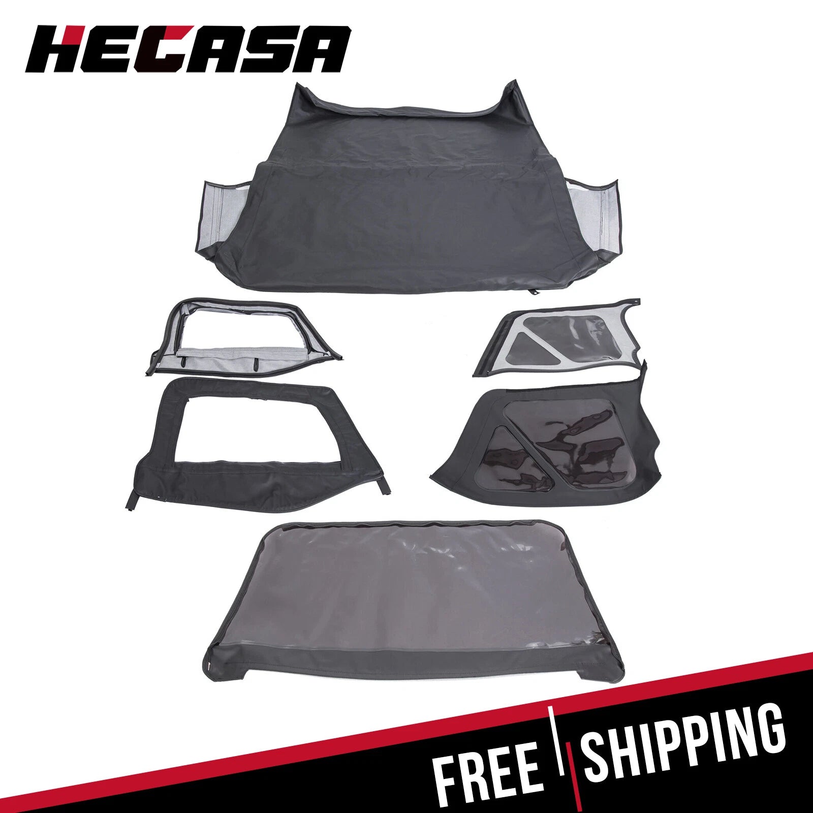 Set of 6 Soft Top & Upper Skins for Jeep Wrangler TJ (1997–2006)