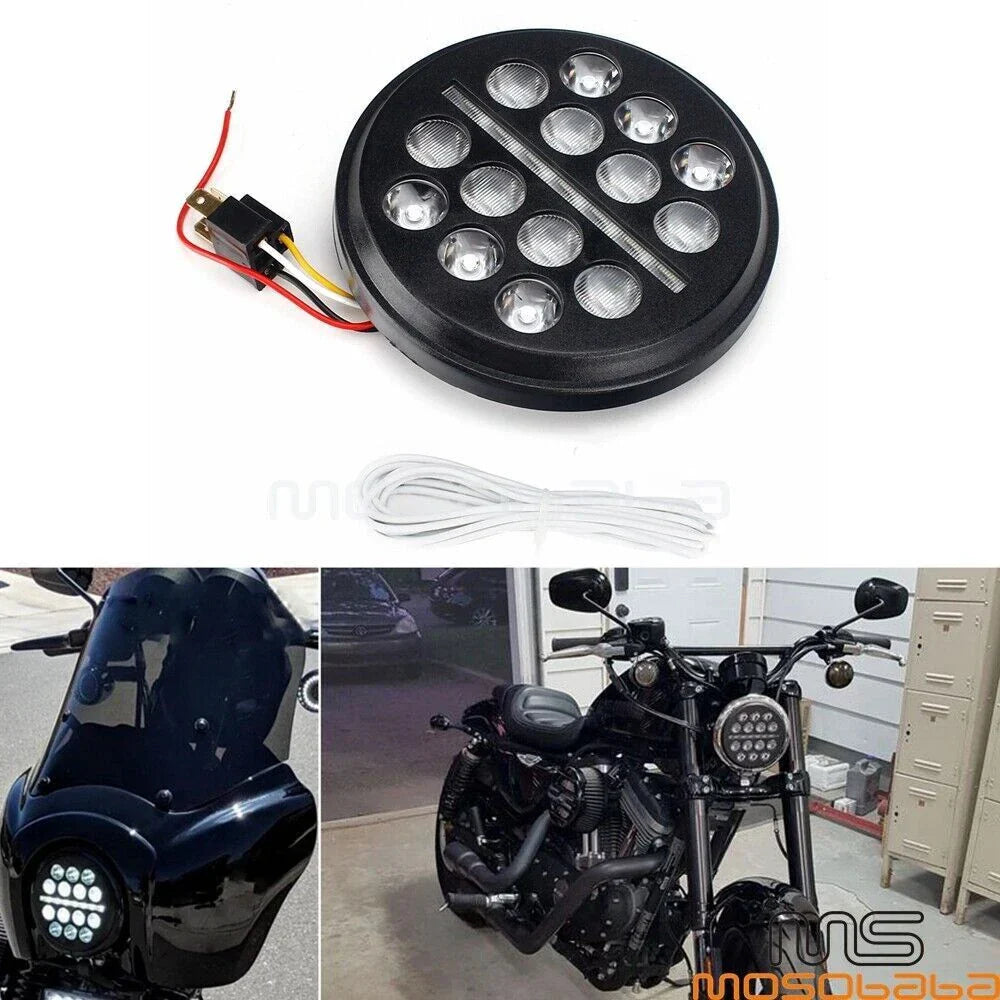 5.75'' LED Headlight for Harley Low Rider FXRS Road King FLHR Softail (1984-2023)