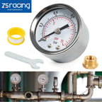 Pressure Gauge 1/8" NPT 0-15 PSI 3/8" Back Mount for Automotive Use