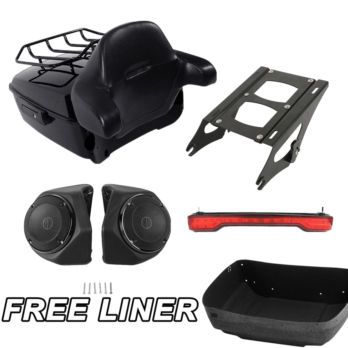 Trunk Pad Light Speakers for Harley Touring Electra Road Glide (2014–2023)