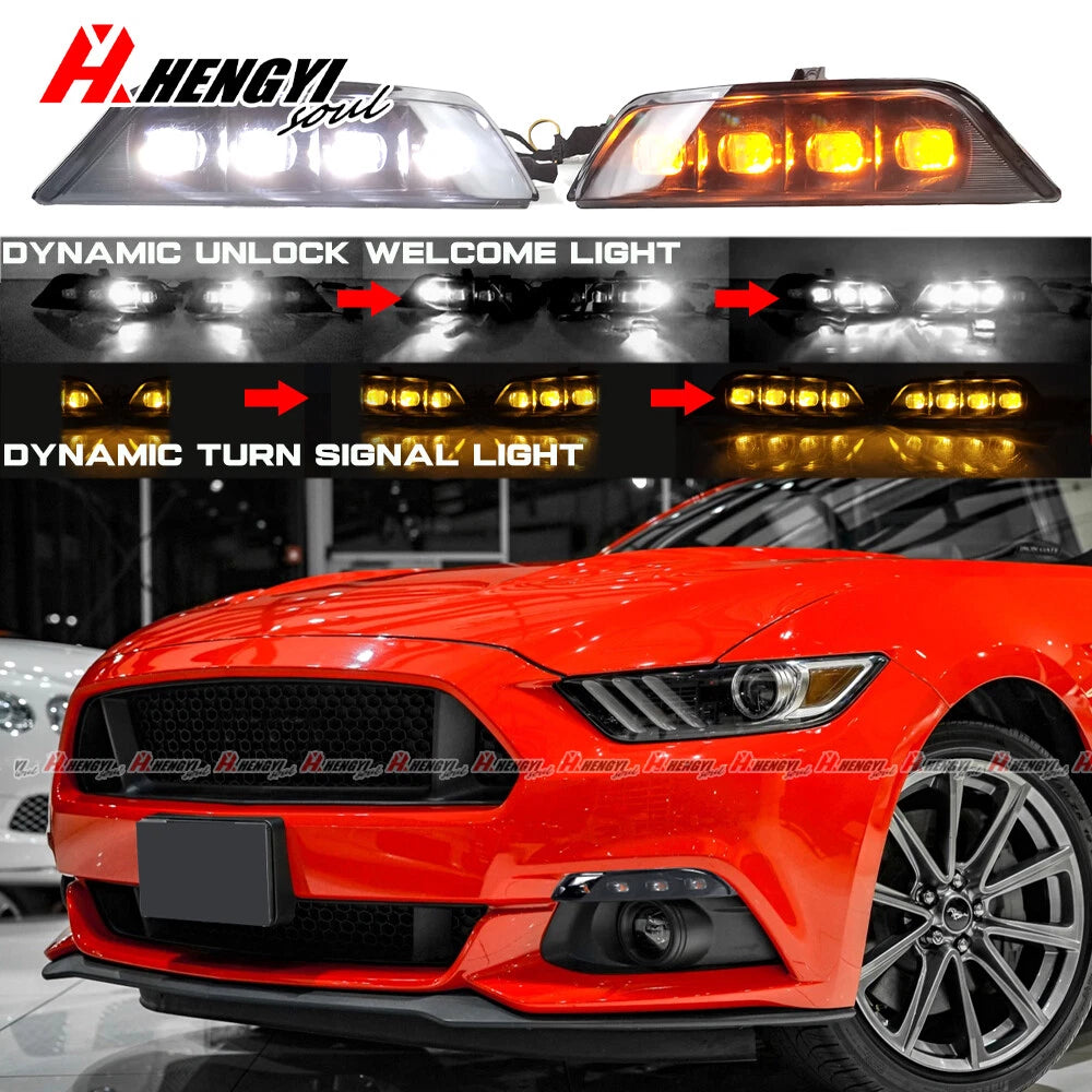 LED Fog Lamp DRL Turn Signal for Ford Mustang (2015–2017)