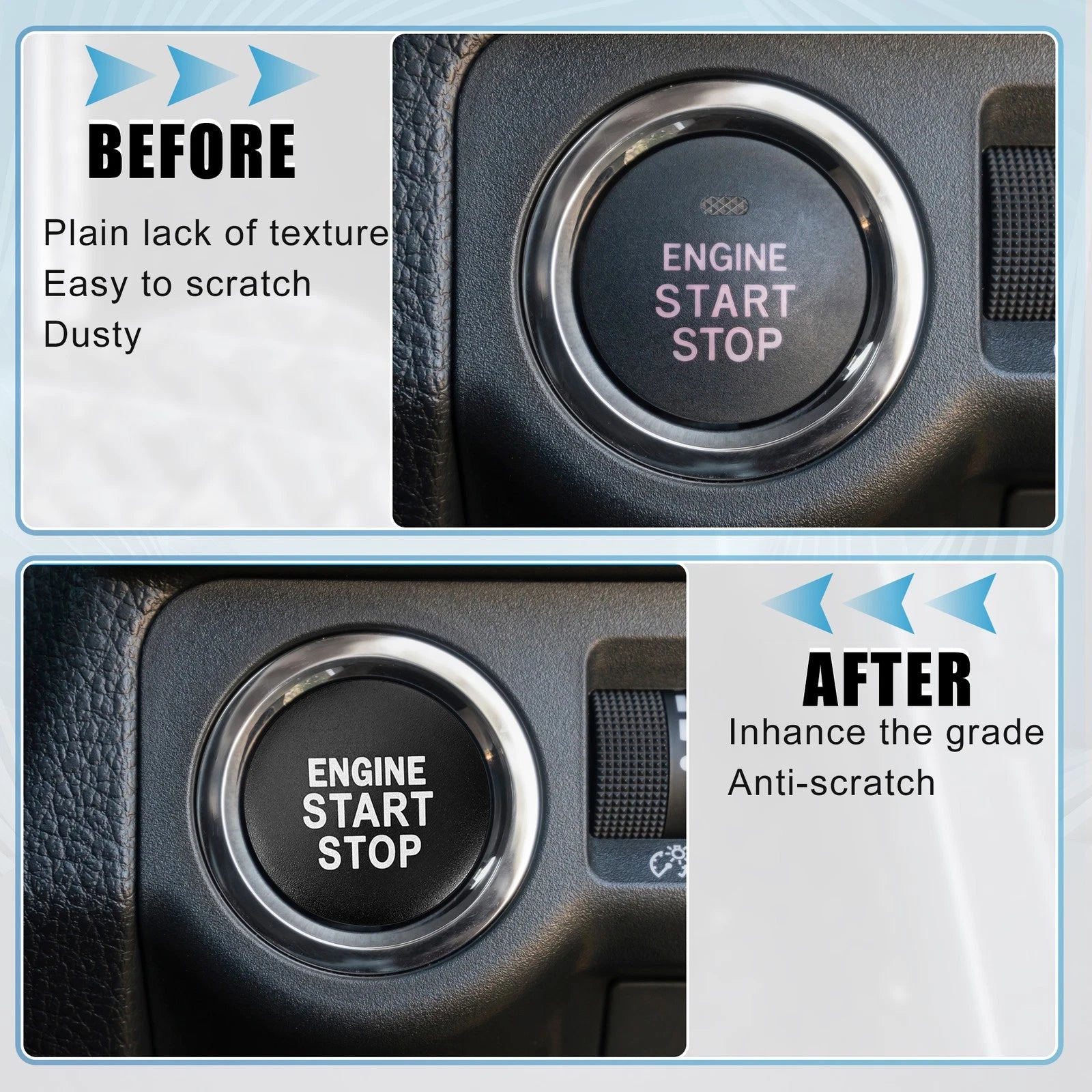 Engine Start Stop Button Cover Sticker for Toyota Camry (2018–2023)