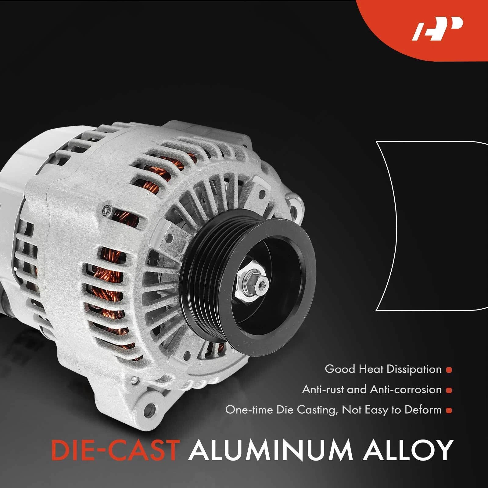 Alternator for Honda Odyssey (1999–2001) 3.5L 130A 6-Groove Pulley