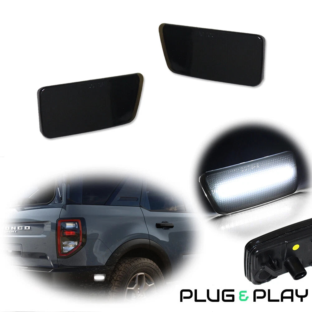 Smoked LED Rear Side Marker Lights for Ford Bronco Sport (2021–2023)