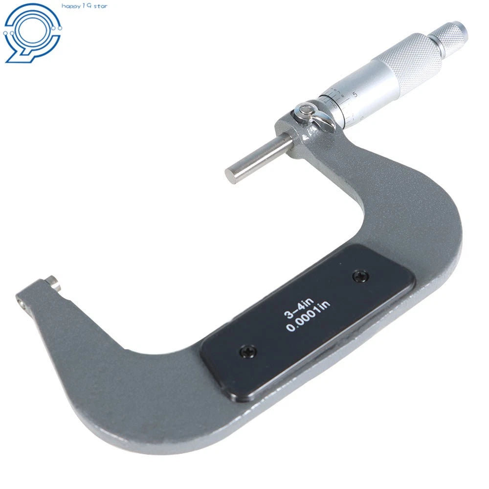 Outside Micrometer 3-4" for Machinists (0.0001" Precision)