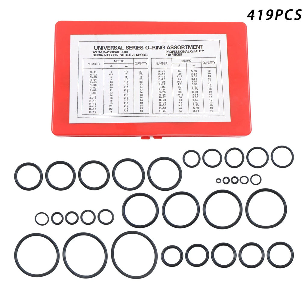 Set of 32 Metric O-Rings for Universal Applications