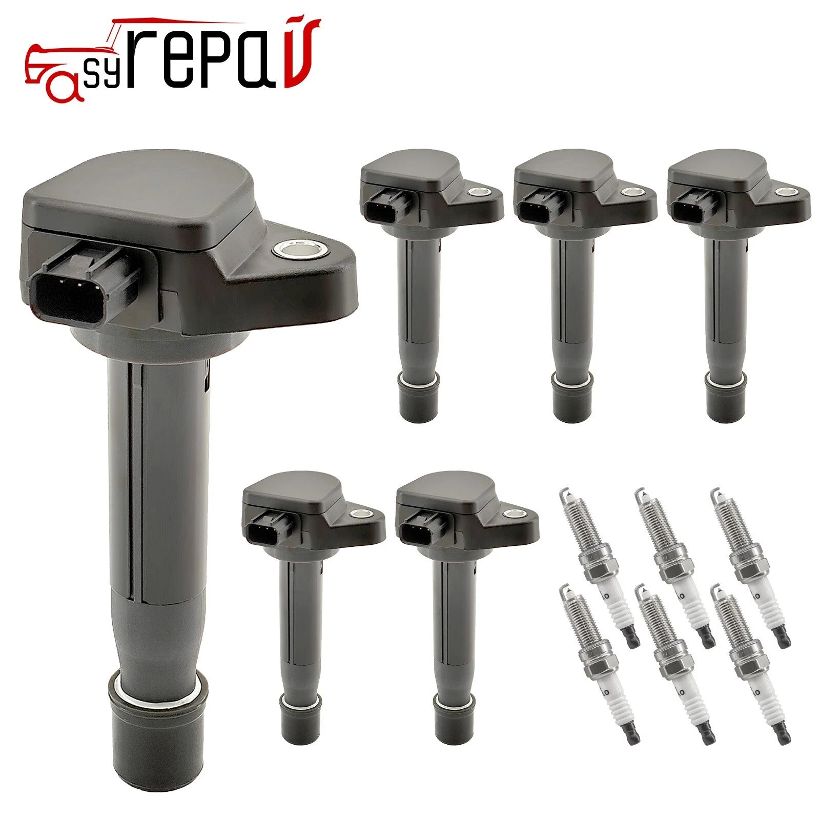 6X Ignition Coils & Spark Plugs for Honda Pilot Odyssey Acura Ridgeline (2009–2015)