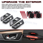 Carbon Fiber Texture Door Handle Bowl Trim for Honda CR-V (2017-2022)
