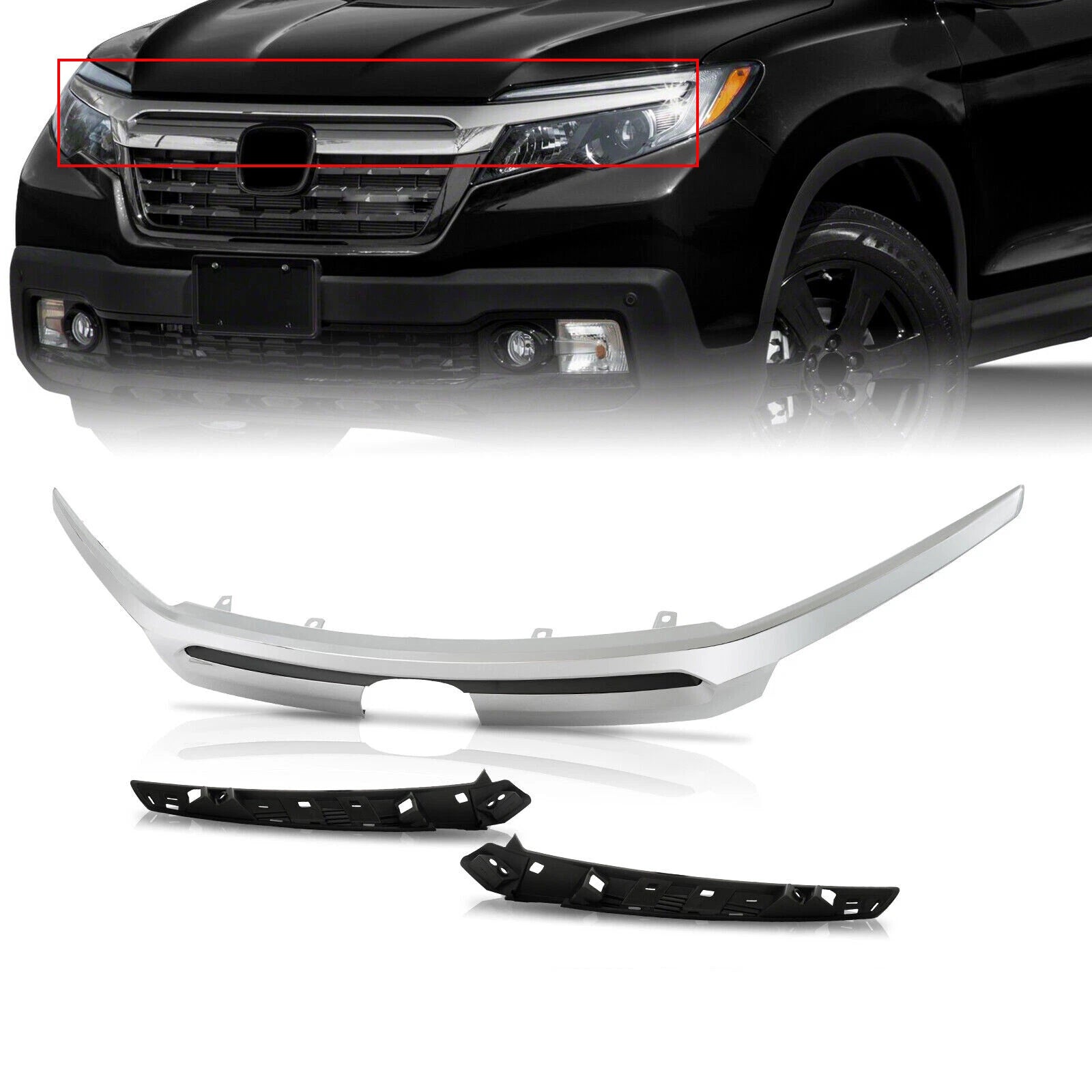 Chrome Grille Trim for Honda Ridgeline (2017–2020)