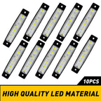 20x Round White LED Side Marker Lights for Truck Trailer (Universal)