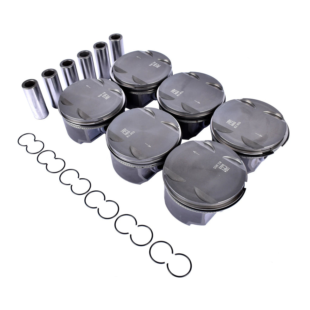 Set of 6 Pistons & Rings for BMW E46 E39 E60 E61 Z4 E85 M54 B25 #7512526