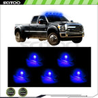 5x Smoke Lens Cab Marker Light T10-6-3020-SMD-Blue LED Bulbs for Ford
