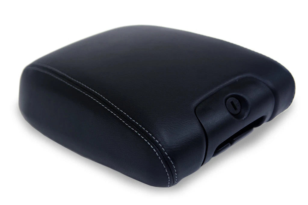 Leather Console Armrest Cover for Jeep Wrangler (2011–2017) Gray Stitch