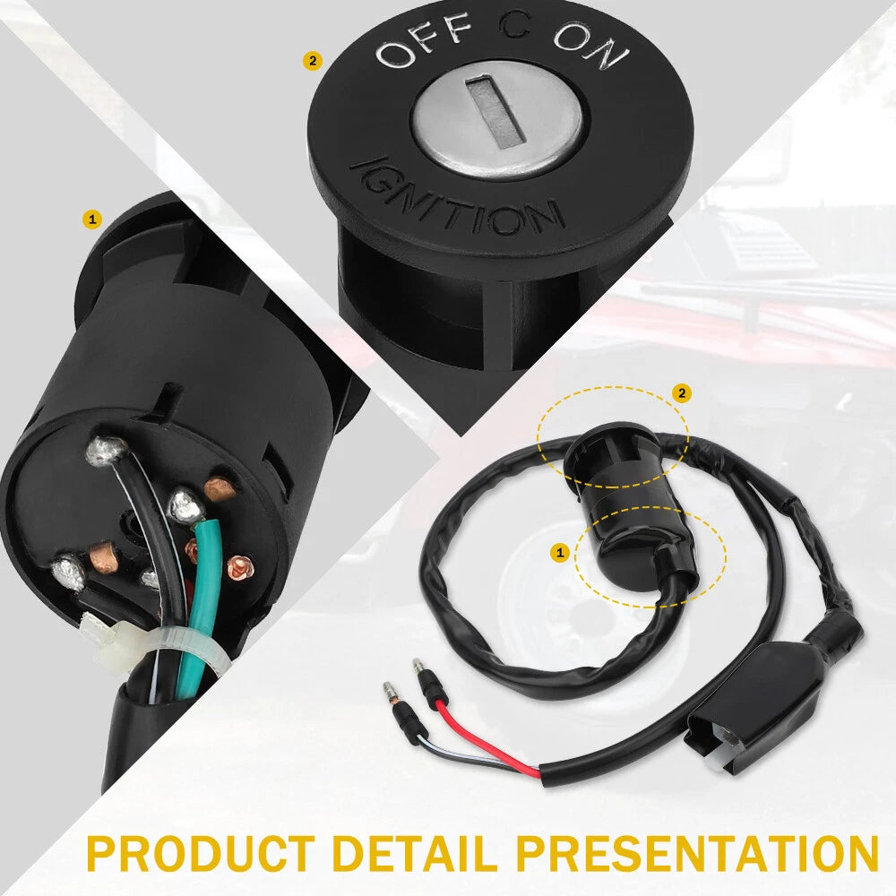Ignition Switch Assembly 35100-HA8-682 for Honda TRX250 (1985–1987)