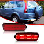2X Rear Bumper Reflectors Red LED for Honda CR-V (2002–2004)