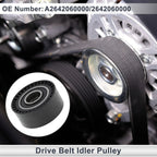 Drive Belt Idler Pulley for Mercedes-Benz C-Class (2017-2023) Black