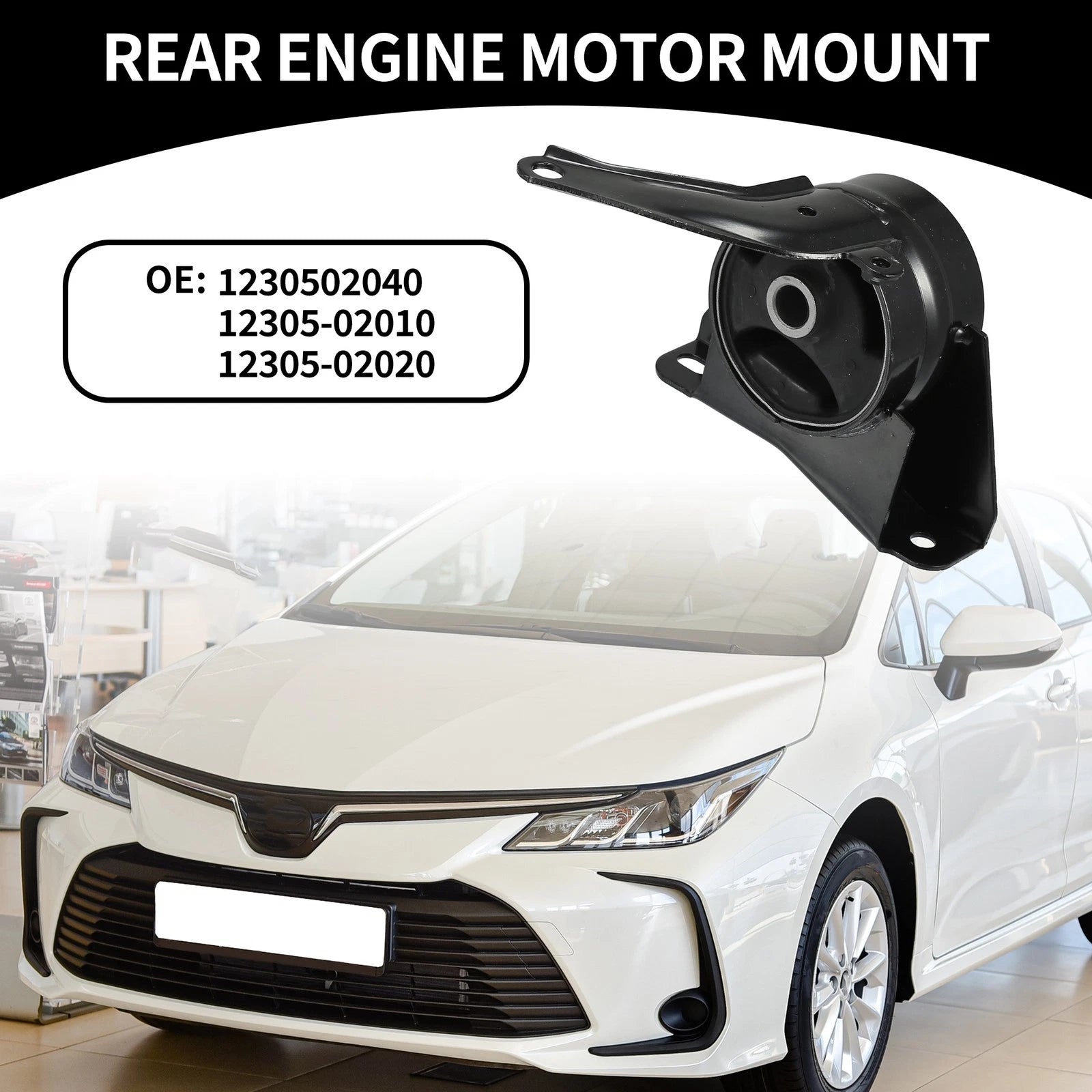 Rear Engine Mount for Toyota Corolla 1.6L 1.8L (1993–1997) 12345-67890