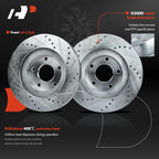 Front Drilled Brake Rotors & Ceramic Pads for Nissan Altima (2002–2006)