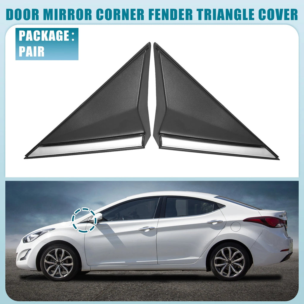 1 Pair Front Mirror Corner Fender Triangle Cover No. 861903X000 for Hyundai 