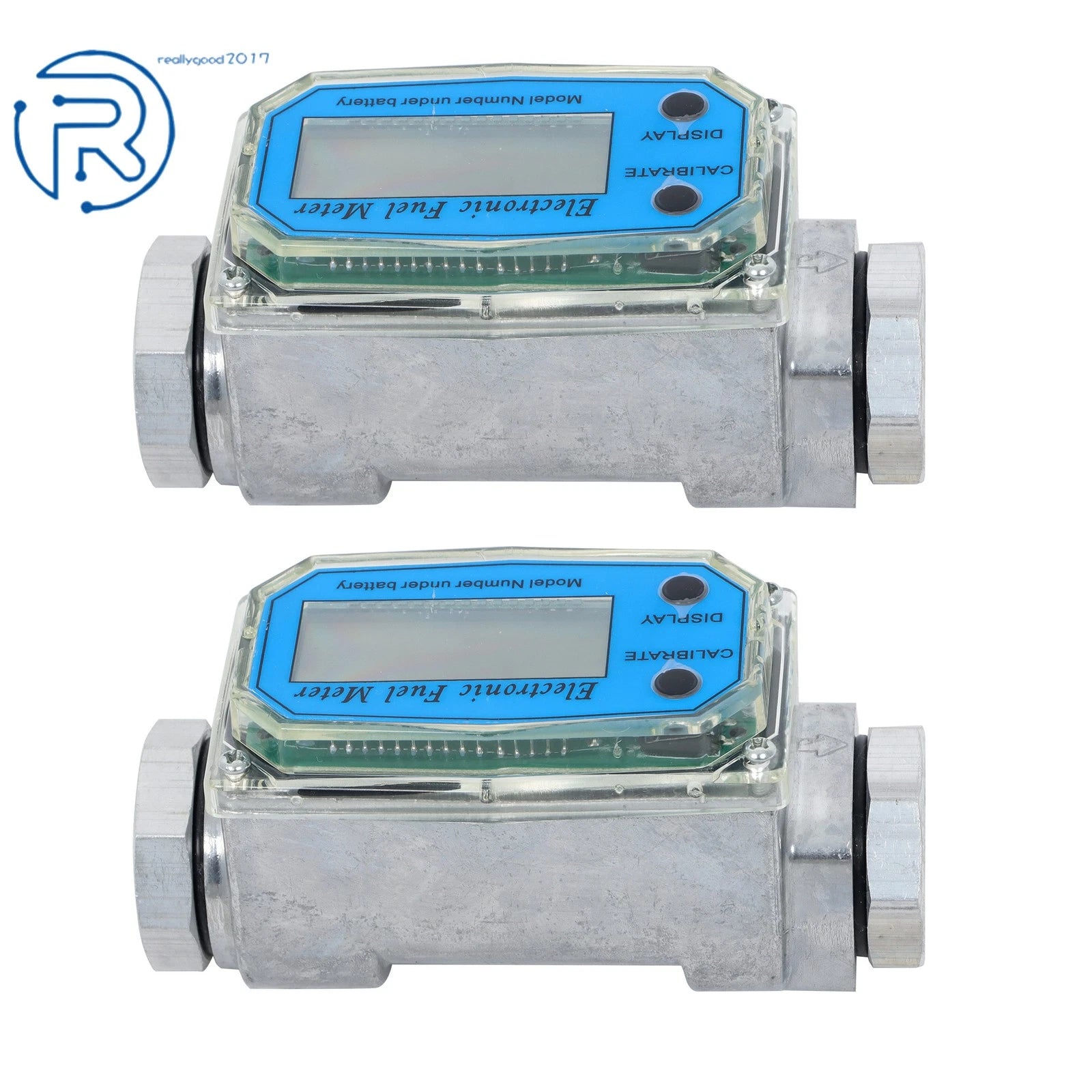 2X Digital Flow Meter 1" for Liquid Flow Measurement (2.6-26 GPM)