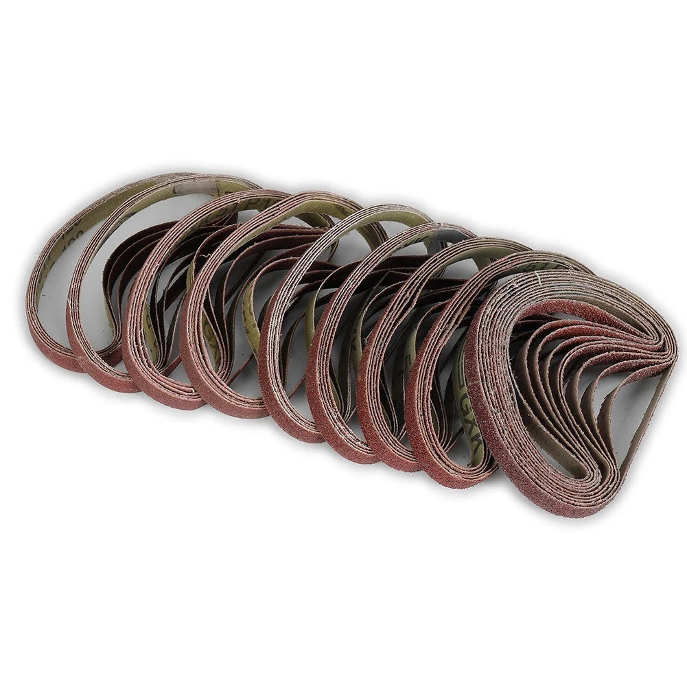 50pcs Set of 330x10mm Sanding Belts Aluminium Oxide