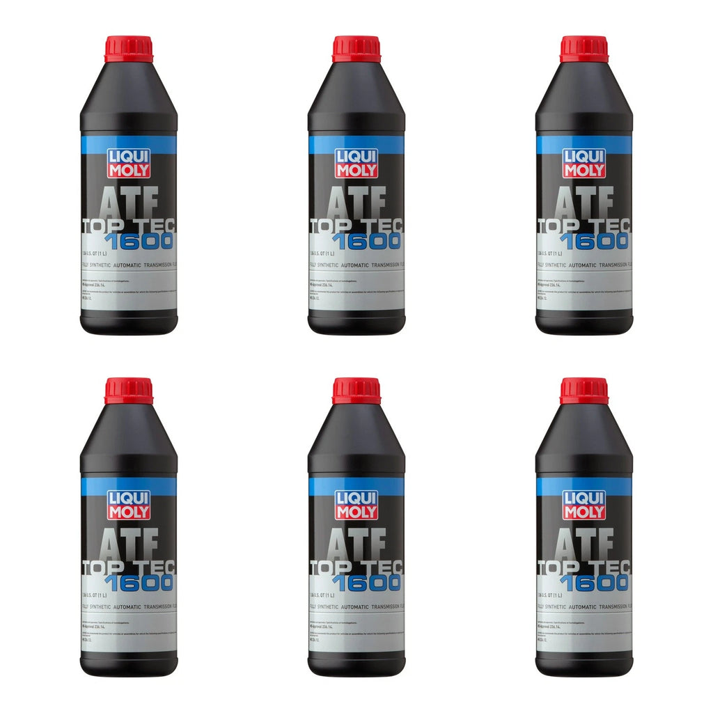 Set of 6 Liqui Moly Top Tec ATF 1600 Automatic Transmission Fluid (1L each)