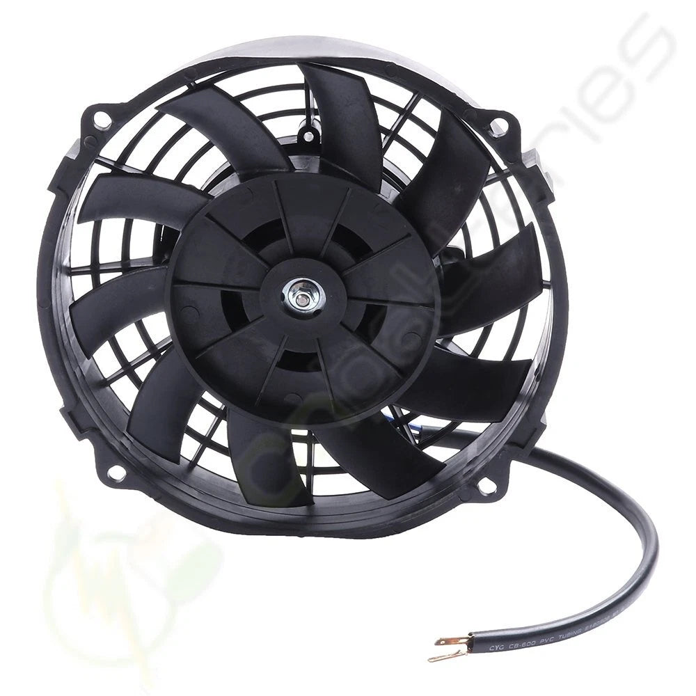 2X 7" Radiator Condenser Cooling Fan for Mustang Jeep Wrangler