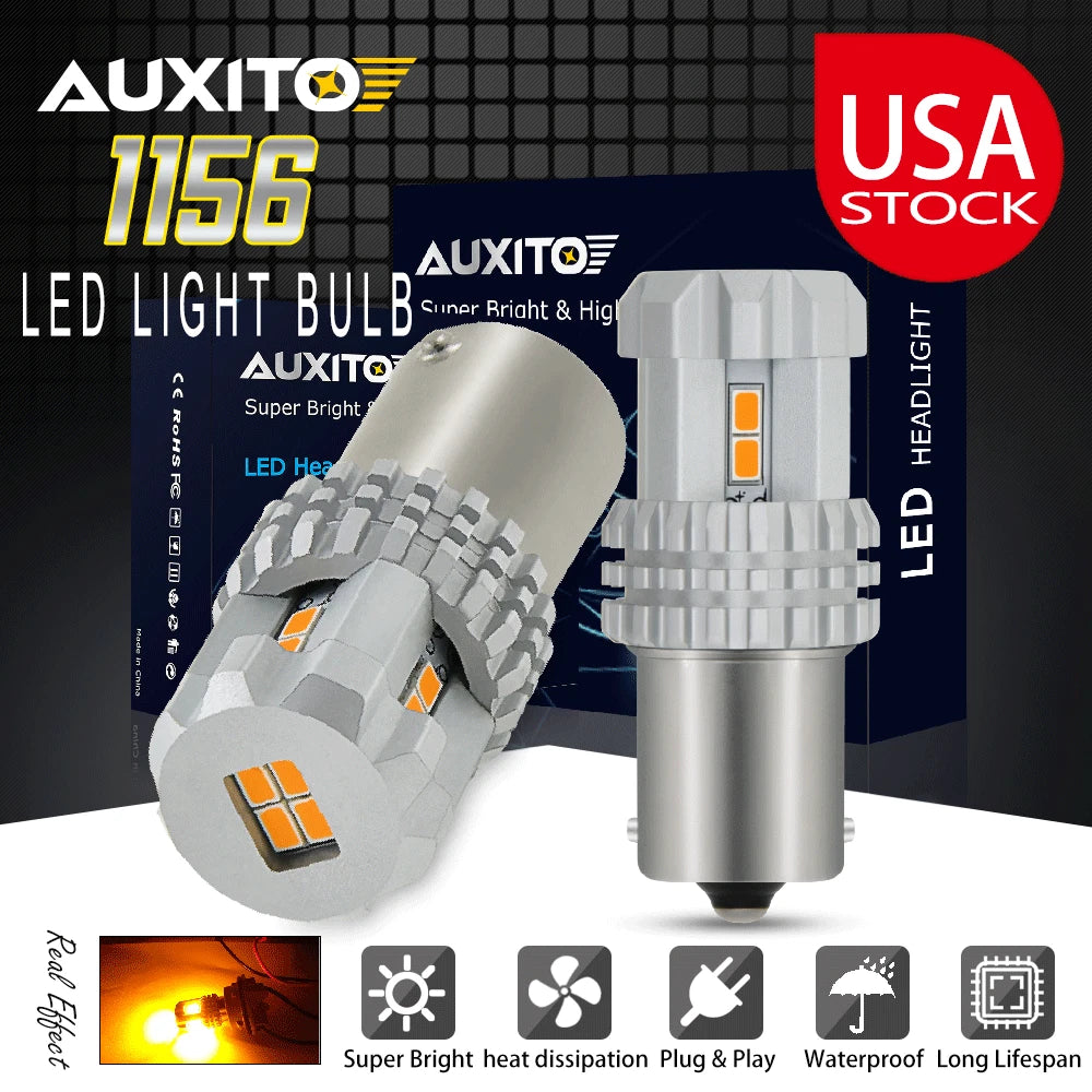 2X LED Amber Yellow Turn Signal Bulbs