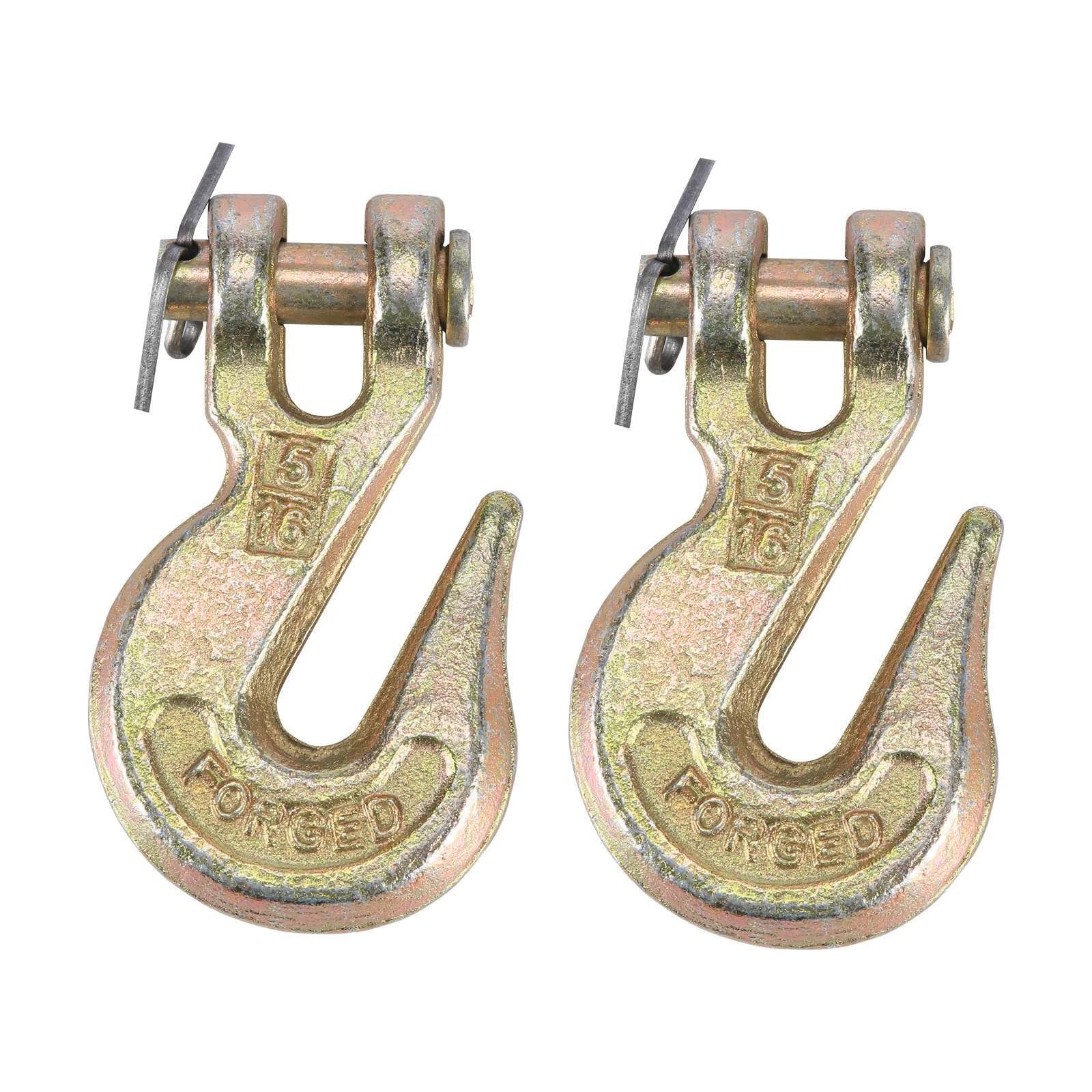 2Pcs 5/16" G70 Clevis Grab Hooks for Flatbed Truck Trailer