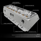 Aluminum Cylinder Head for Chevy Small Block 350 SBC (1968–2023) 200cc 68cc